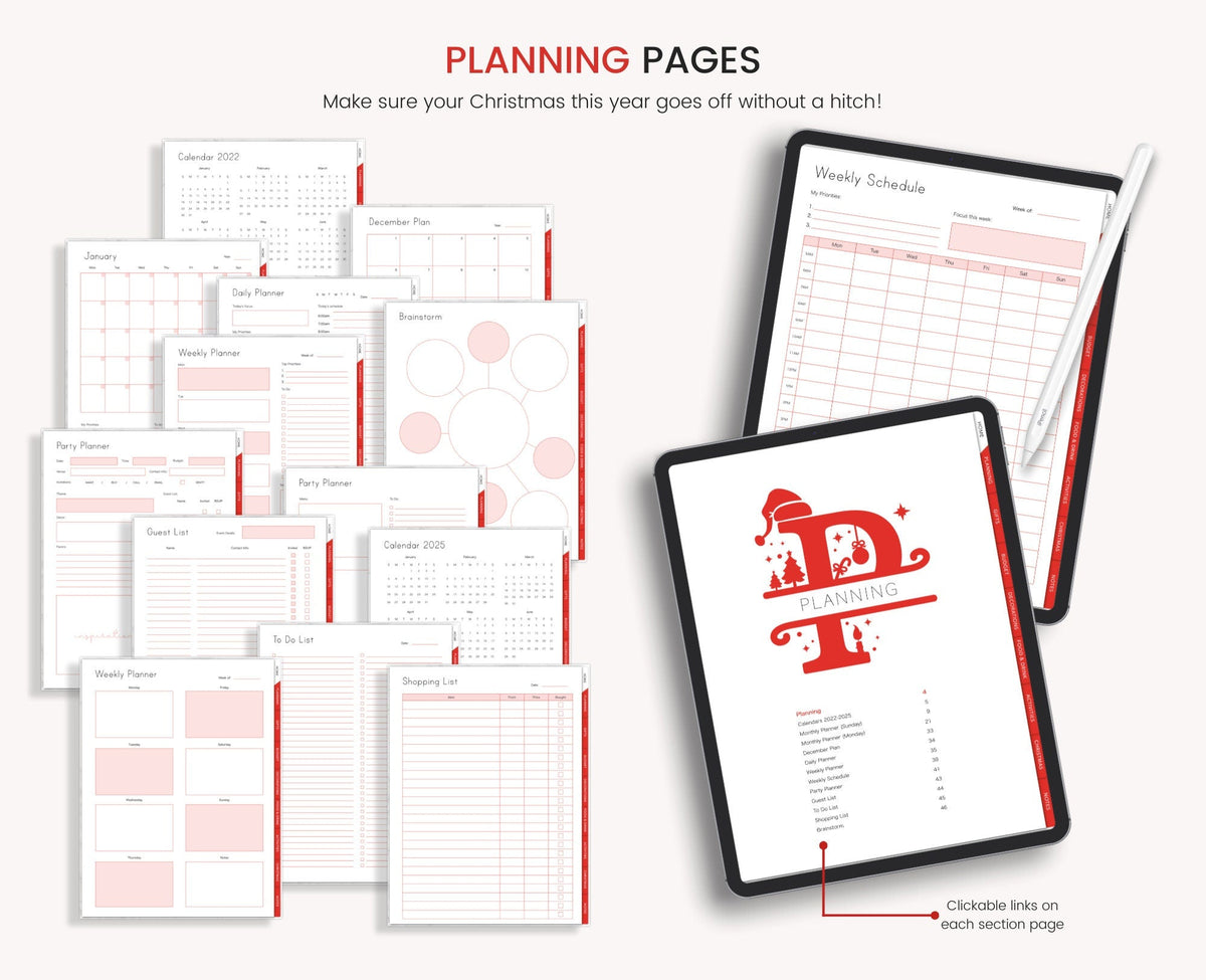 Christmas Digital and Printable Planner