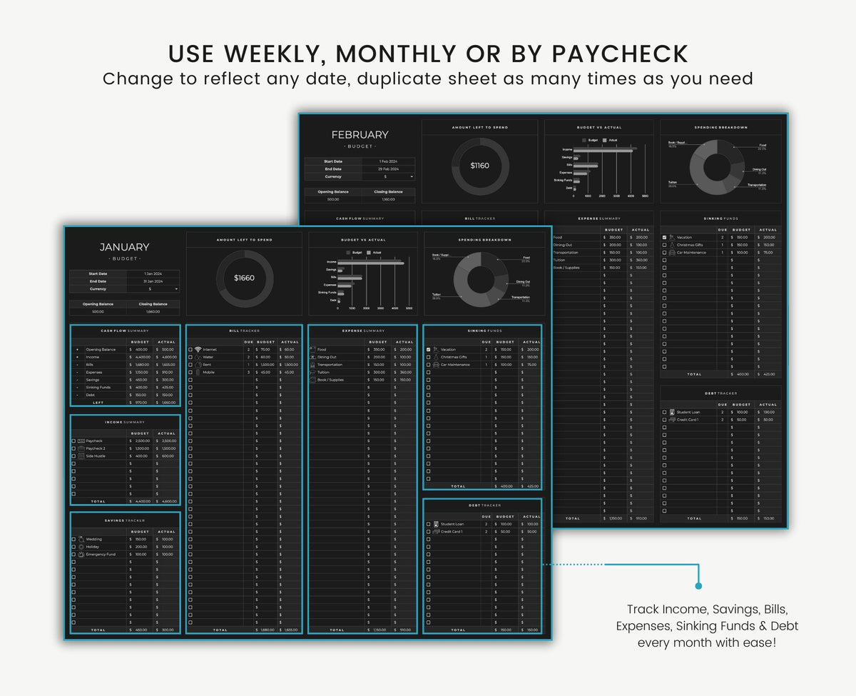 Budget Planner Spreadsheet