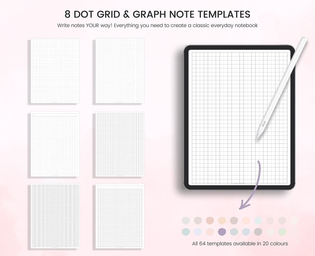 Digital Note Paper Templates: Lined