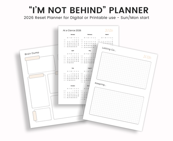 I'm Not Behind Planner