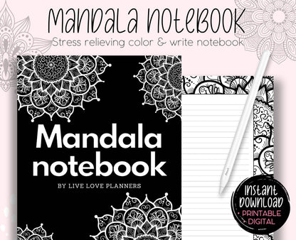 Mandala Coloring Notebook: Stress Relief Designs (PDF)