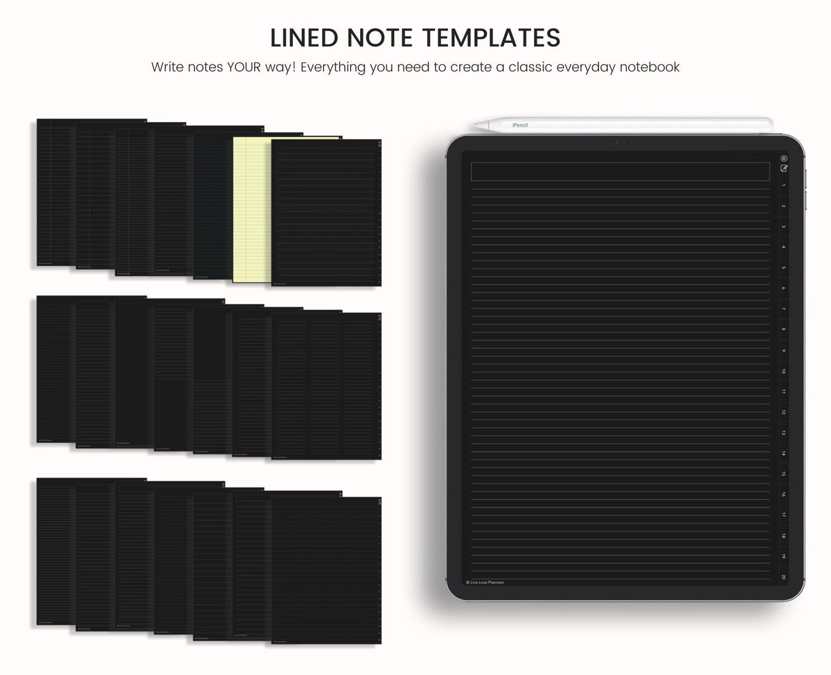 Dark Mode Digital Notebook