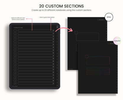 Dark Mode Digital Notebook