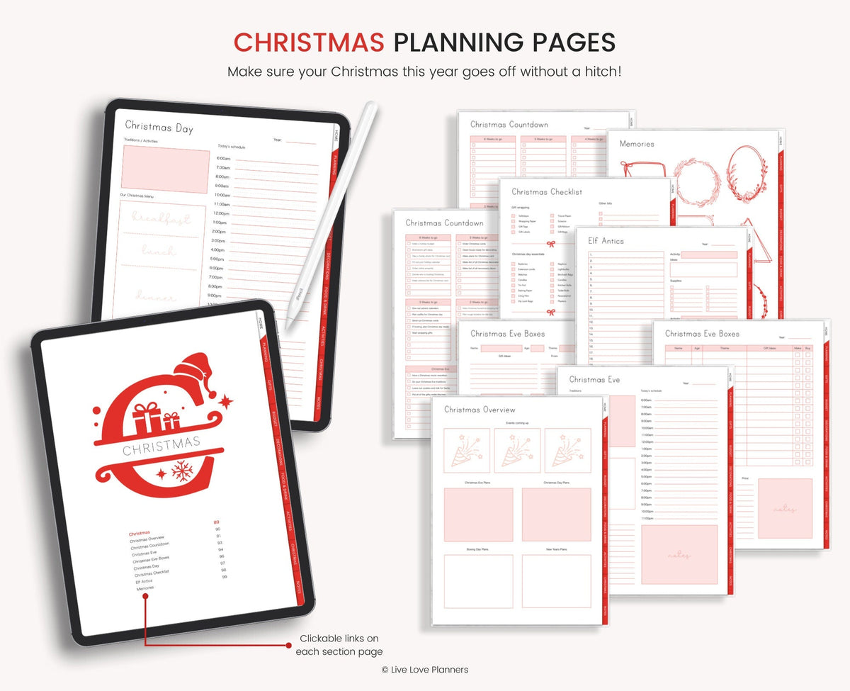 Christmas Digital and Printable Planner