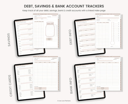 Boho Digital Budget Planner: Finance Tracker for GoodNotes (Portrait)