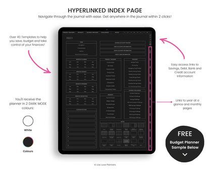 Dark Mode Digital Budget Planner