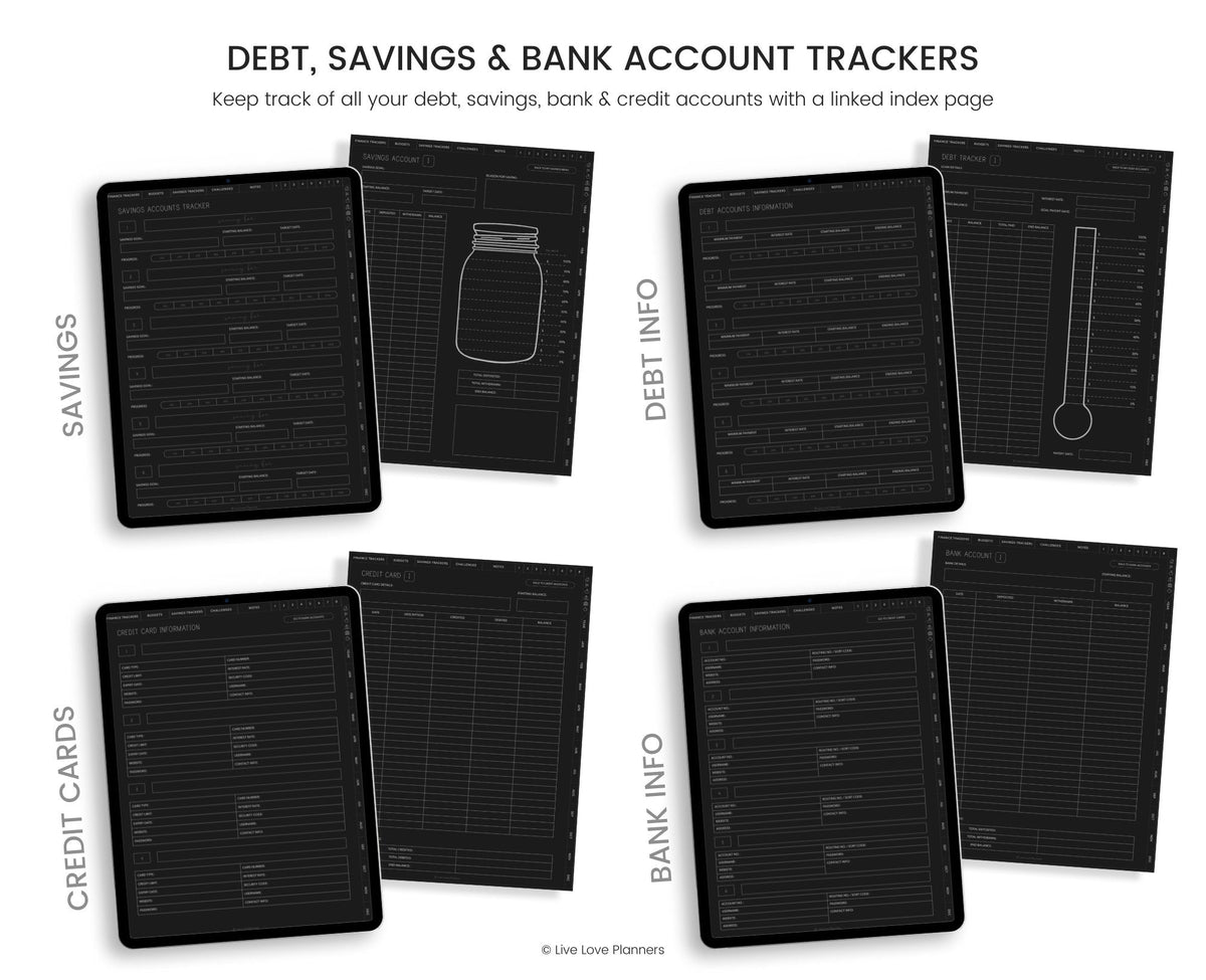 Dark Mode Digital Budget Planner