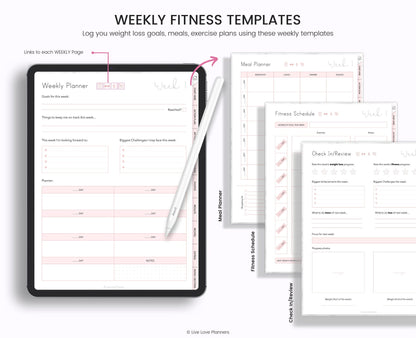Digital Weight Loss Journal: Health & Fitness Planner (iPad/Tablet)
