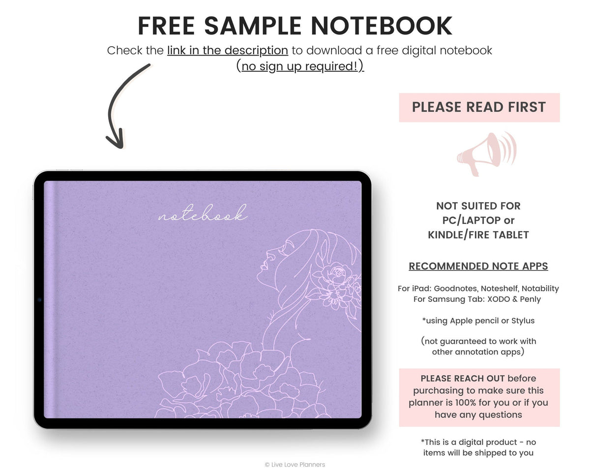 20-Section Digital Notebook: 64 Templates
