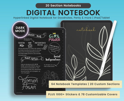Dark Mode Digital Notebook
