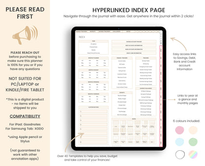 Weekly Paycheck Budget Planner: Digital Finance Tracker (Goodnotes