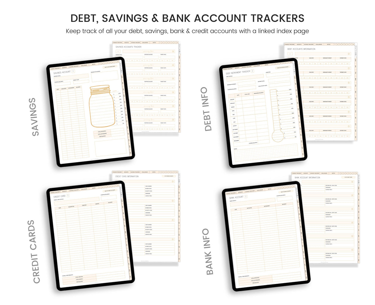 Weekly Paycheck Budget Planner: Digital Finance Tracker (Goodnotes