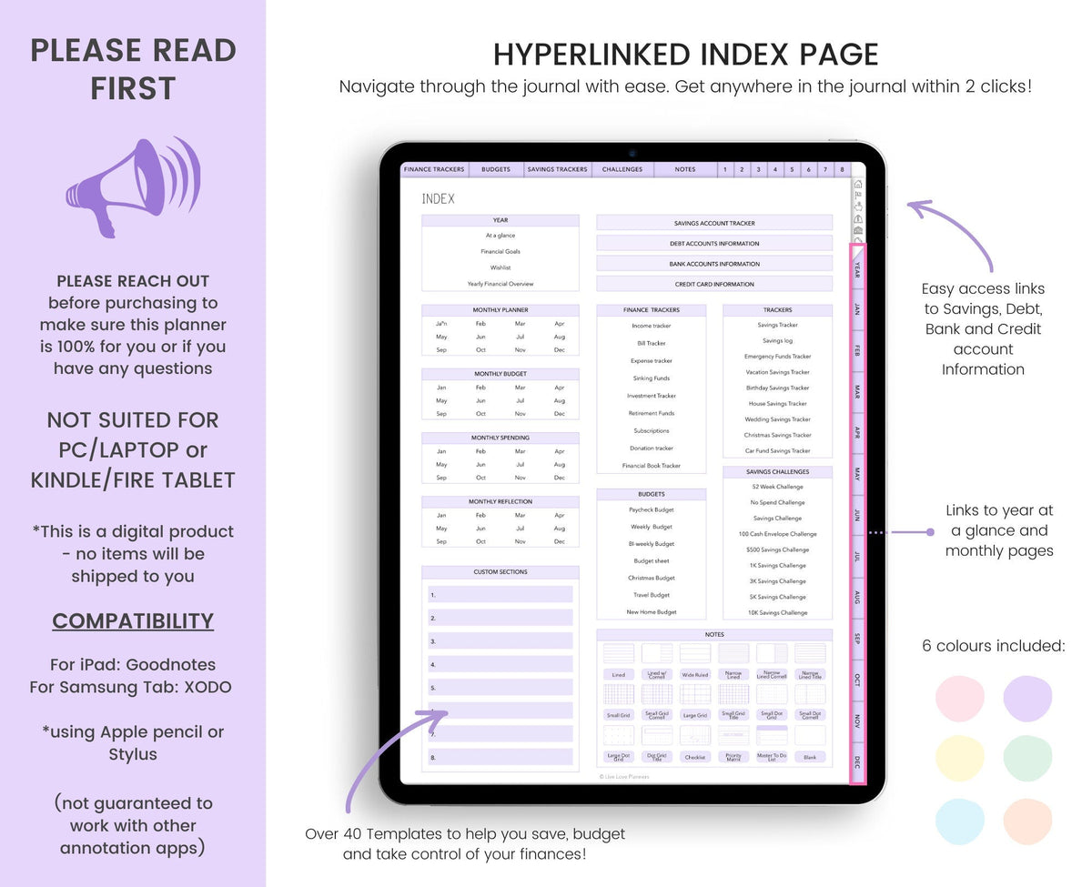 Pastel Paycheck Budget Planner: Digital Finance Templates (Goodnotes