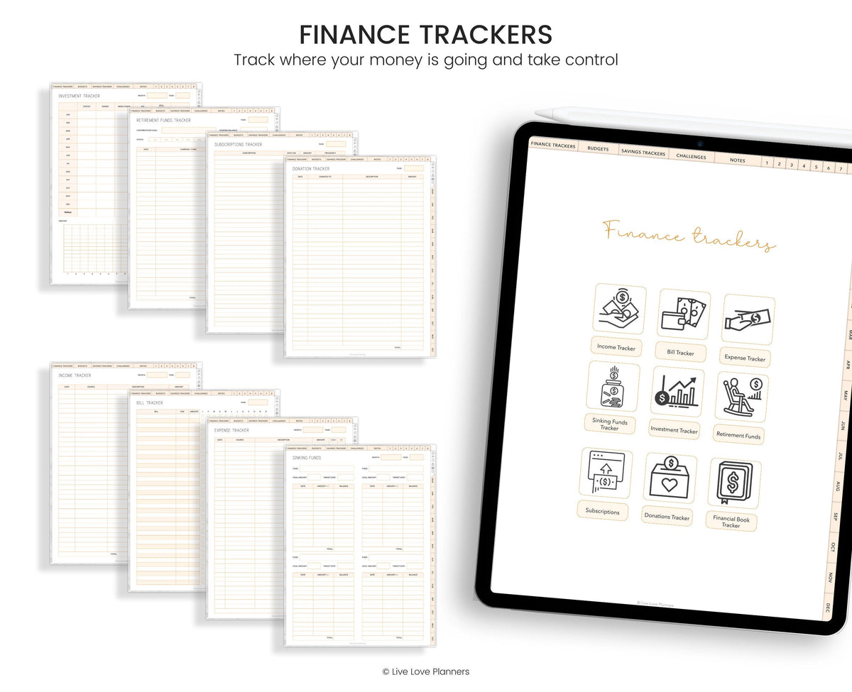 Weekly Paycheck Budget Planner: Digital Finance Tracker (Goodnotes