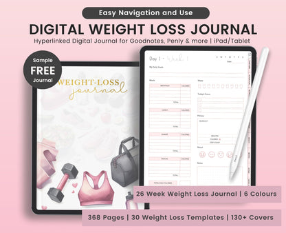 Digital Weight Loss Journal: Health & Fitness Planner (iPad/Tablet)