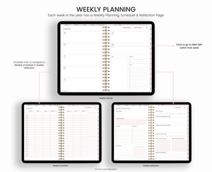 Undated Digital Planner Goodnotes