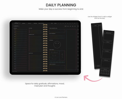 Dark Mode Digital Planner