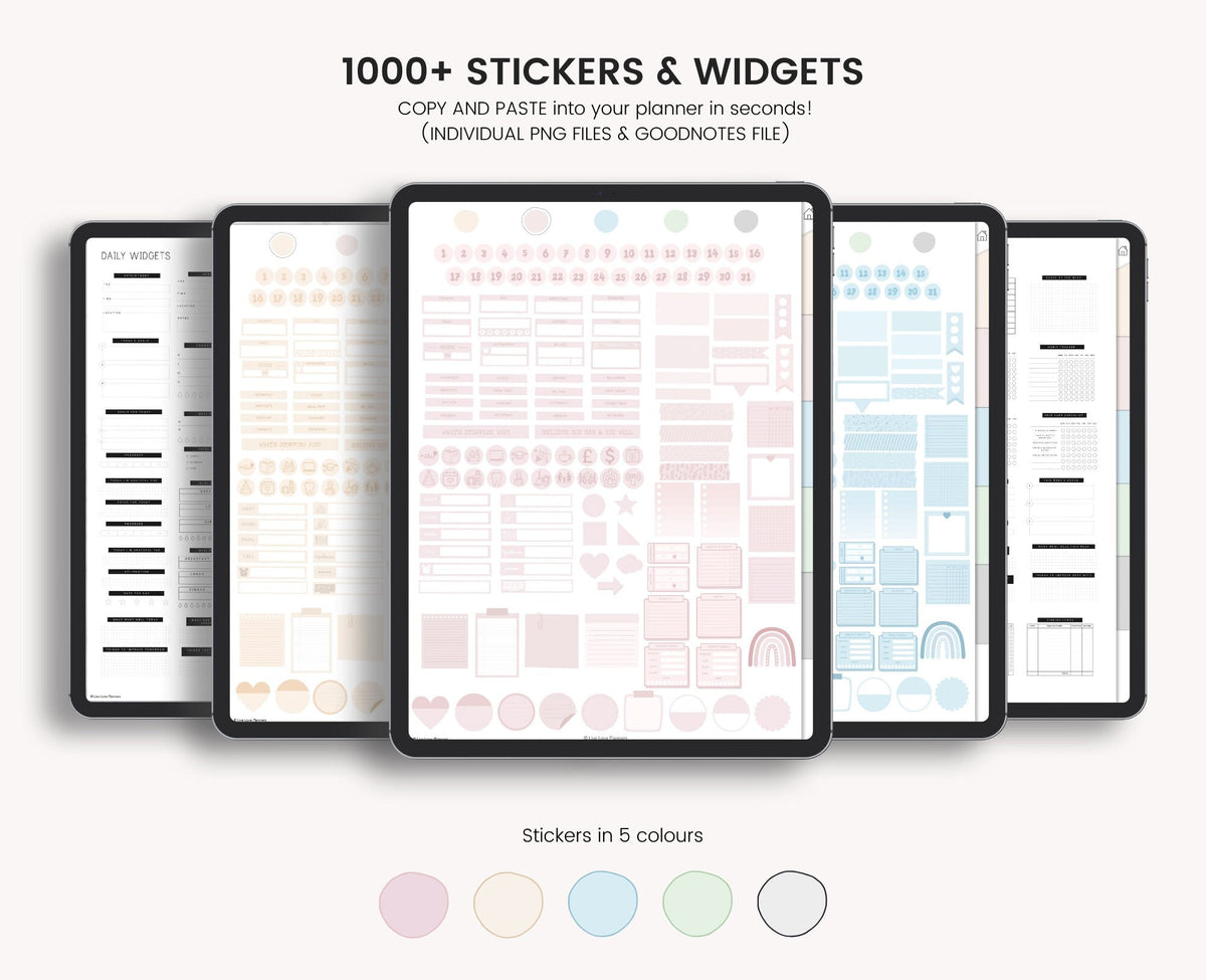 Hyperlinked Digital Daily Journal: 8 Note Templates for Goodnotes (Digital Download)