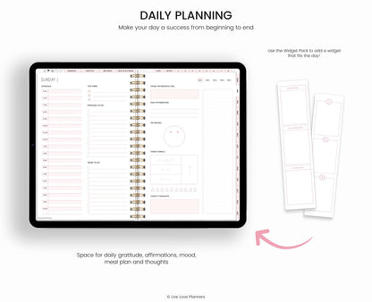 Undated Digital Planner: Hyperlinked GoodNotes Planner