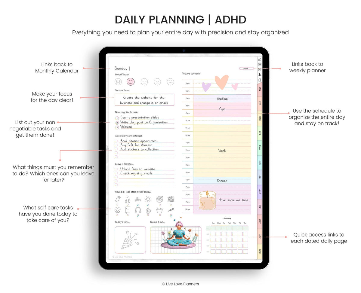 ADHD Digital Planner for Adults