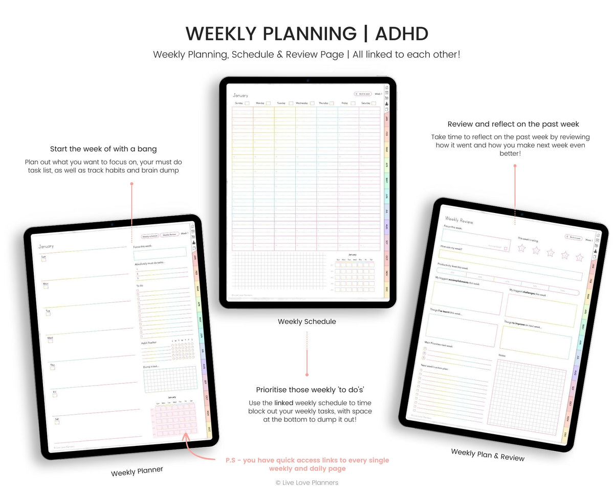 ADHD Digital Planner for Adults