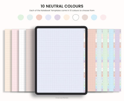 Digital Notebook: 20-Section Hyperlinked Journal with 64 Templates (For iPad & Tablet)