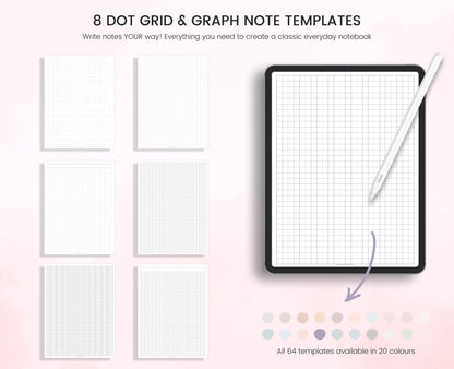 Digital Note Paper Templates: Lined