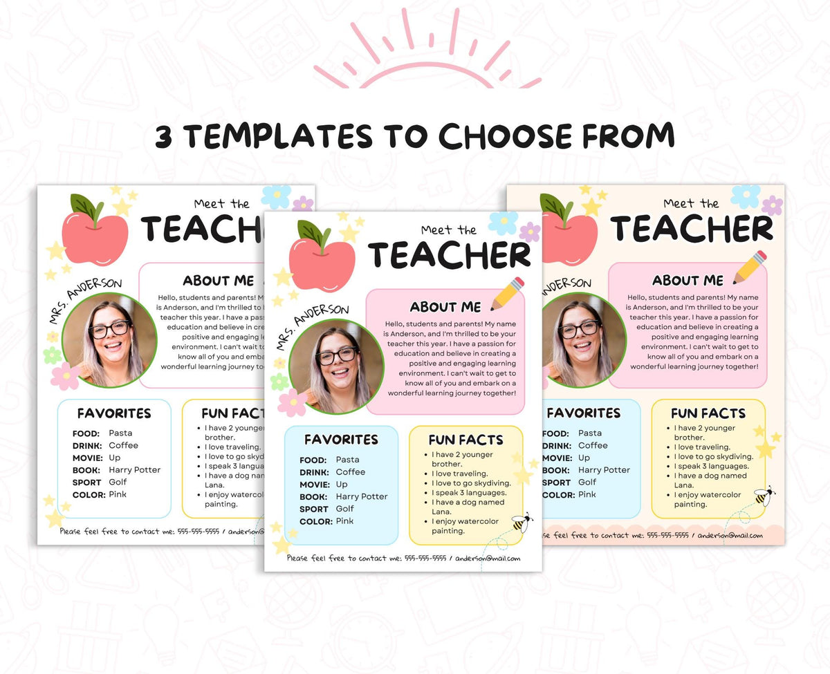 Meet the Teacher Template