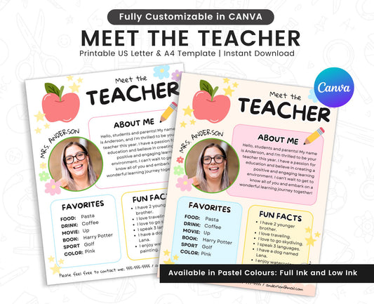 Meet the Teacher Template