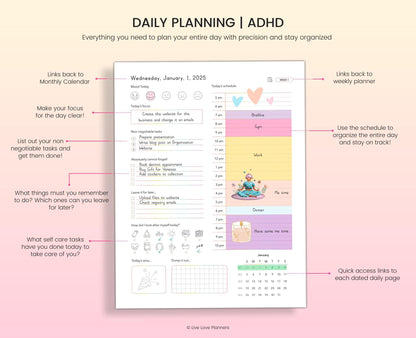Printable ADHD Planner: Daily