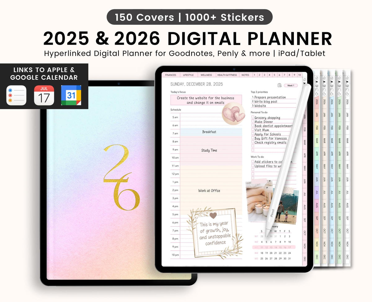2025-2026 Digital Planner: Hyperlinked