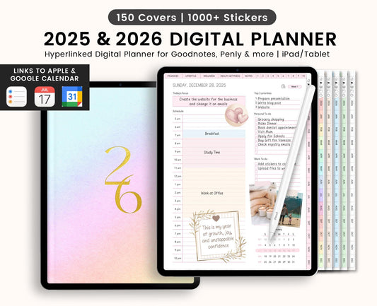 2025-2026 Digital Planner: Hyperlinked