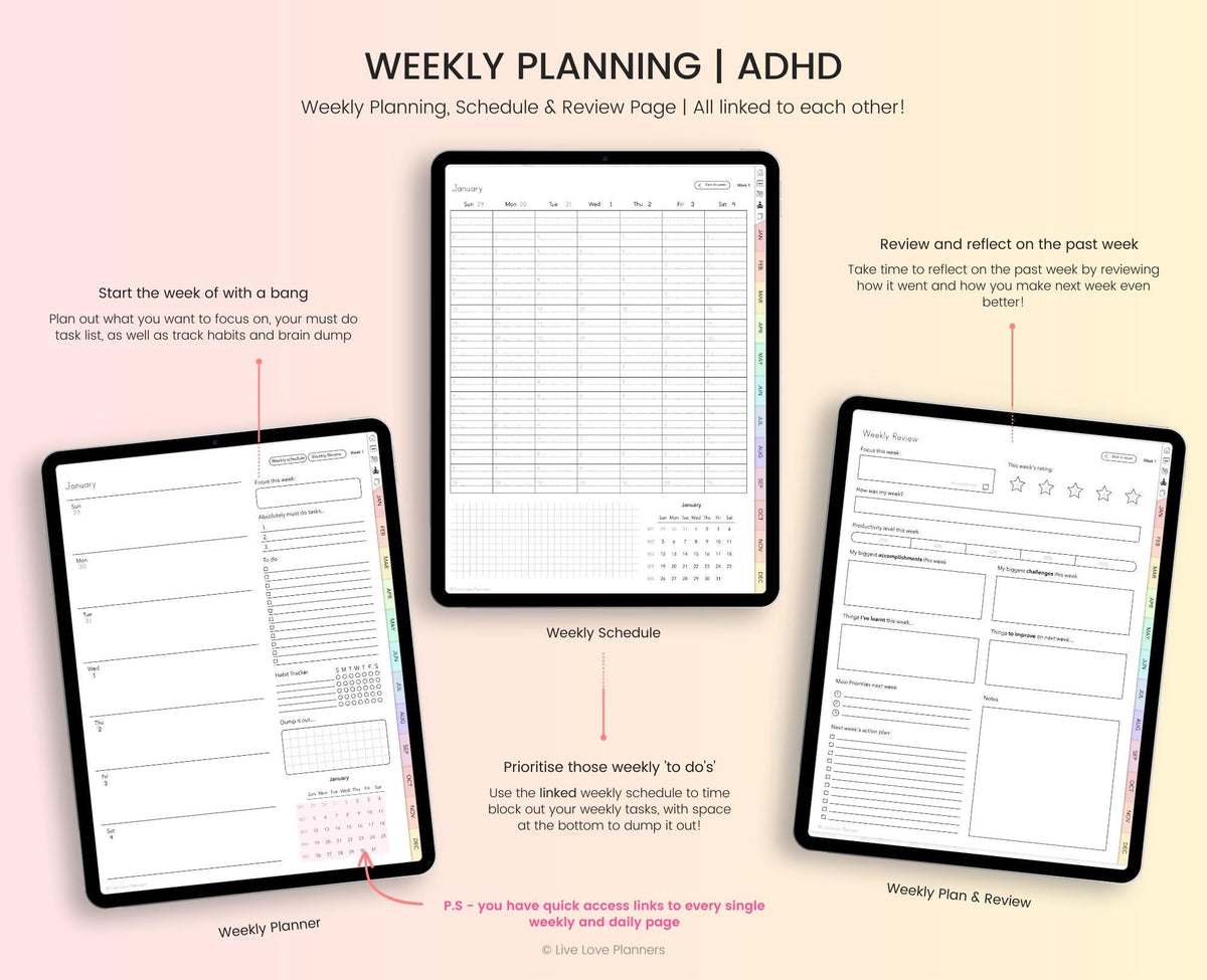 ADHD Digital Planner 2026