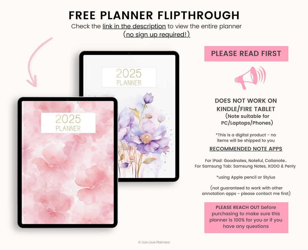 2025-2026 Digital Planner: Hyperlinked