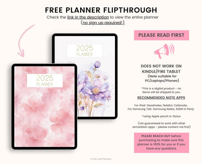 2025-2026 Digital Planner: Hyperlinked