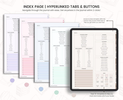 Digital Reading Journal: Book Tracker for Goodnotes