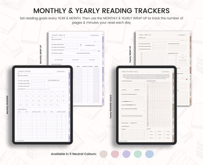 Digital Reading Journal: Book Tracker for Goodnotes