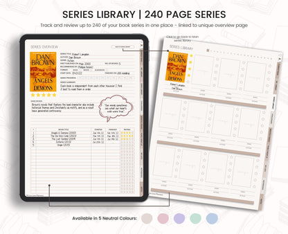 Digital Reading Journal: Book Tracker for Goodnotes