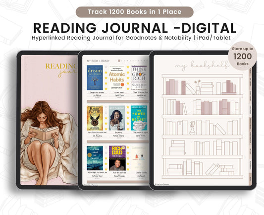Digital Reading Journal: Book Tracker for Goodnotes