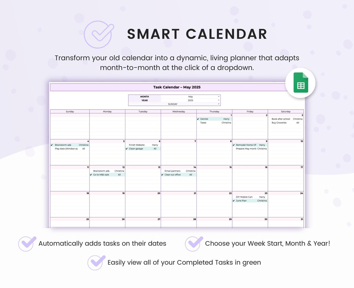 Google Sheets Task Tracker