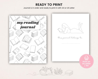 Printable Reading Journal: Fillable Book Tracker (Digital Download)