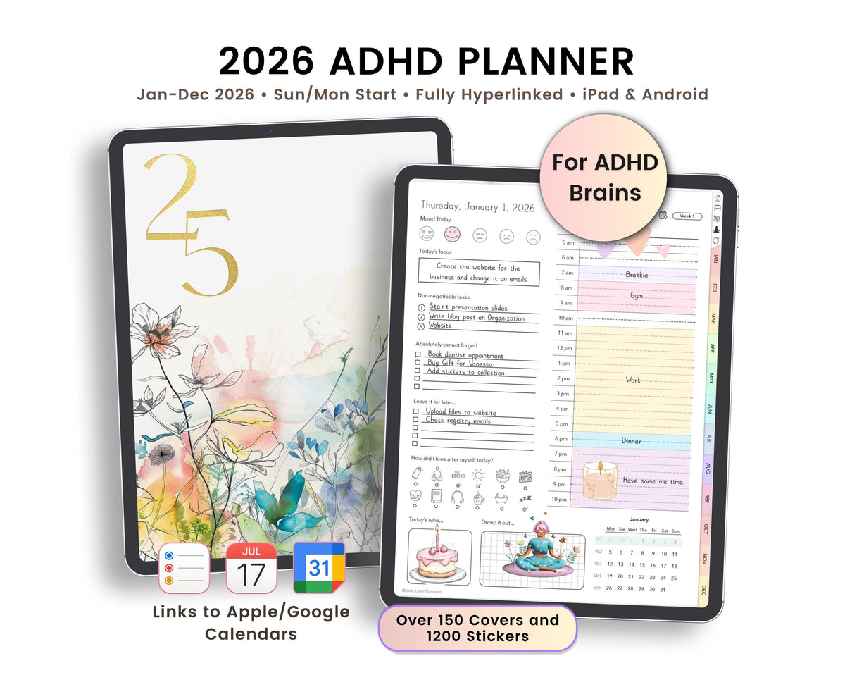 ADHD Digital Planner 2026