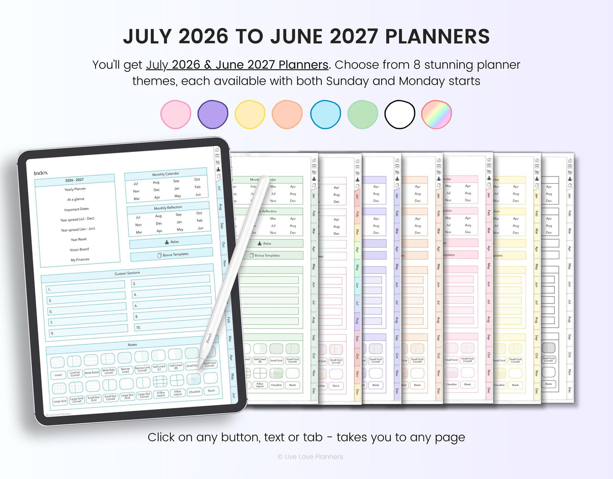 ADHD Digital Planner 2026 & 2027