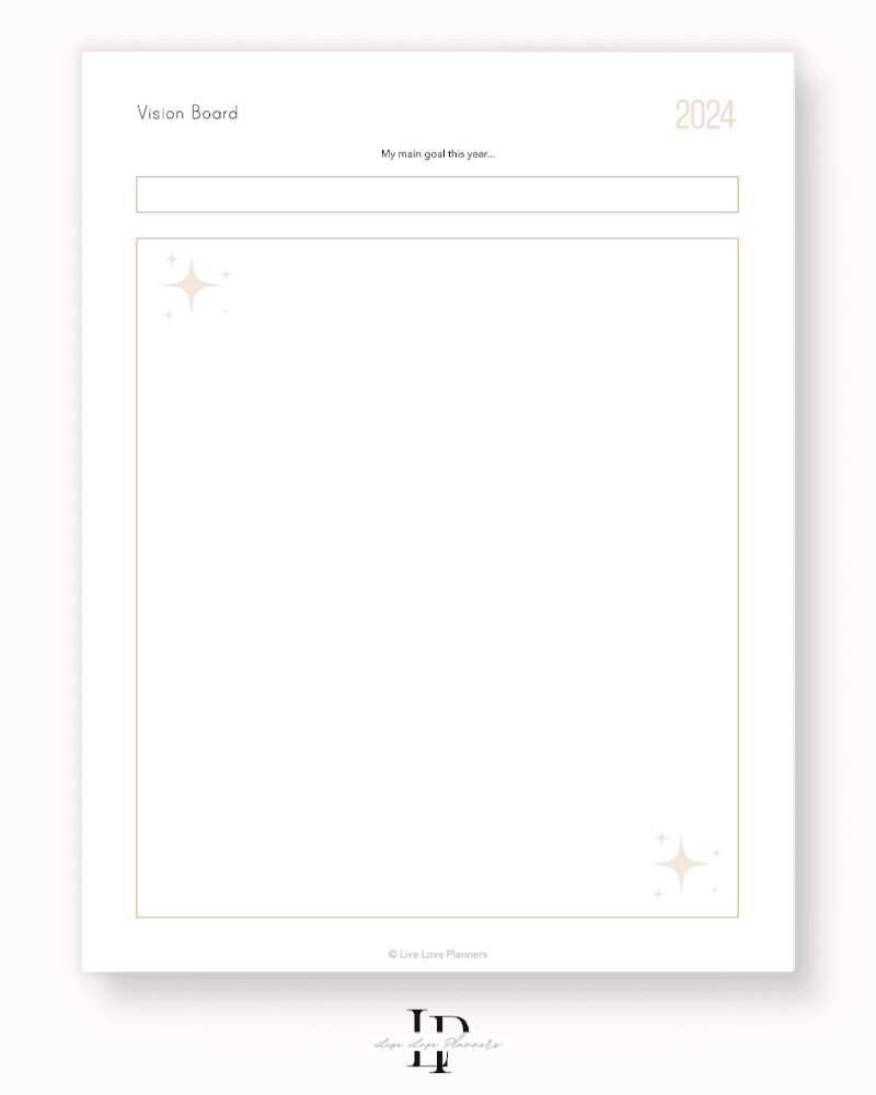 2024 vision board, vision planner, goal setting, free planner, personal growth, 2024 Goals