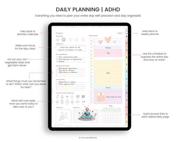 ADHD Digital Planner - Undated - Image 3