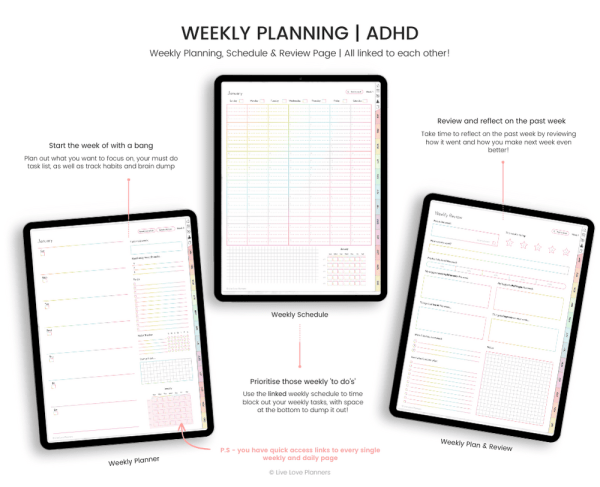 ADHD Digital Planner - Undated - Image 4
