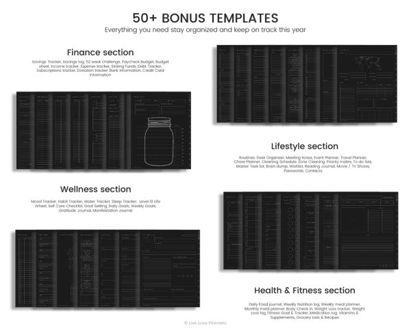 ADHD Dark Mode Planner Undated - Image 7