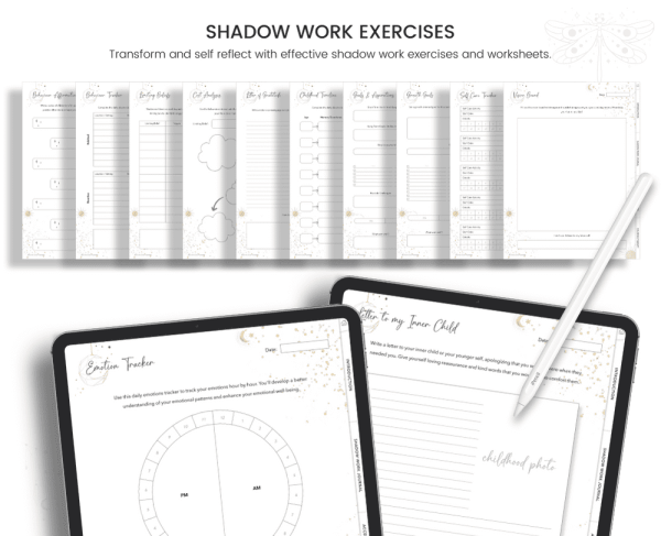 Shadow Work Journal | Healing Journal | Mental Health | Anxiety Journal | Therapy Journal | Inner Child Healing | Spiritual Journal for iPad