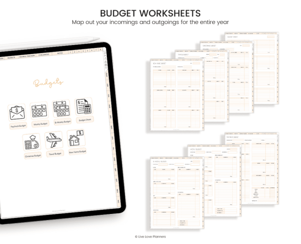 Weekly Budget _ Weekly Budget Template Paycheck Budget _ Weekly Budget Planner Digital _ Weekly Budget Planner _ Weekly Budget Digital