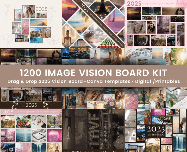 vision board, vision board kit, vision planner, goal planner, vision board 2025, dream board, manifestation board, affirmations, digital vision board, vision board kit, vision board templates, vision board ideas (2)